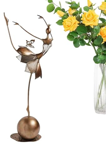 Generisch Tanzendes Mädchen Metall Gartenstatuen Ornament Stehende Tänzerin Gartenkunst Skulptur Modern Ballett Mädchen Figur Wasserdicht Metall Dekoration