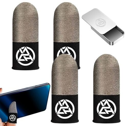 Daumen Ärmel Handyspiel - Atmungsaktive Fingerhüllen für Game Mobile Game - Im Dunkeln leuchtende Fingerhüllen passen auf alle Touchscreen-Geräte, supraleitende Nanofasern, Glatte Haptik, extrem dünn
