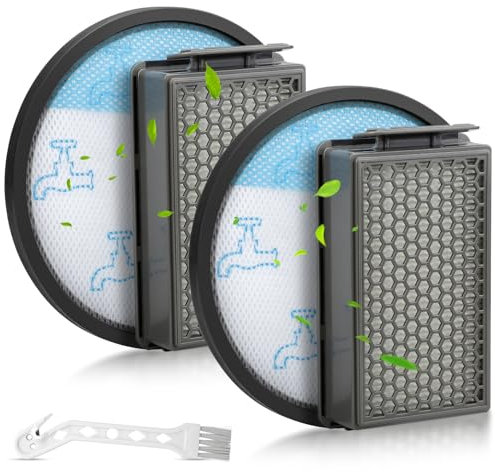 Kigniote 4 x Staubsauger Filter für Rowenta Compact Power XXL RO4825EA RO4871EA RO4855EA RO4881EA (Model RO48xx) Filter für Rowenta HEPA Filter Set Ersetzt Nr. ZR78000 mit Reinigungsbürste