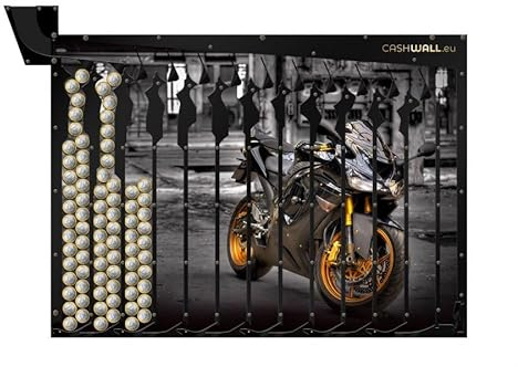 Cashwall Jackpot-Effekt Spardose | Jahres-Wandspardose | 730€ Sparchallenge | spardose nicht zum öffnen, zum aufhängen, 2 Euro geld sparen challenge, groß xxl spardose für erwachsene & kinder, sparbox