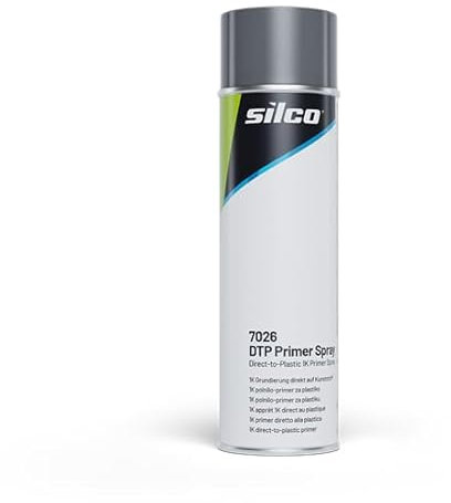 INTERMIX SUPPLIES Silco 7026 Direct-to-Plastic Primer Spray - Fast & Easy Adhesion for Plastic Surfaces with No Sanding Required (Grey, 500ML Kit)