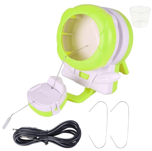 DONGKER Hilador de cuentas de arcilla, máquina eléctrica automática de cuentas con agujas de cuentas e hilo para pulseras, collares, fabricación de joyas
