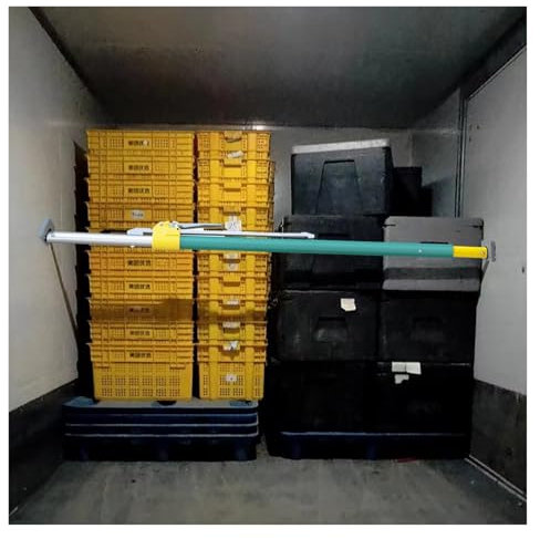 WJFTODAY Teleskop-Ladeflächen-Trennstange 51-107 Zoll, Anhänger-Ladungsstützstangen zum V, Hochleistungs-Ratschen-Ladungssicherungen für Lieferwagen/Sattelauflieger/Pickups (6,8'-8,1' (2100-2480 mm))