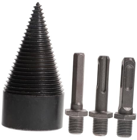 NUOBESTY Wood Splitter Drill Bit for Firewood Logs Auger Bit Handles for Efficient Wood Splitting