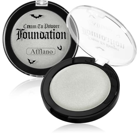 Maquillaje Plateado para Rostro y Cuerpo**, Base Semi-Mate, Cobertura Total, Duradero e Impermeable para Halloween, Maquillaje Escénico SFX, Disfraces de Payaso, Vampiro, Calavera Zombie