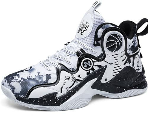 Kmrlofiy Basketskor herr sportskor stötdämpning halkfria höga basketskor män lätta andningsbara sneakers löparskor fritidsskor sneakers