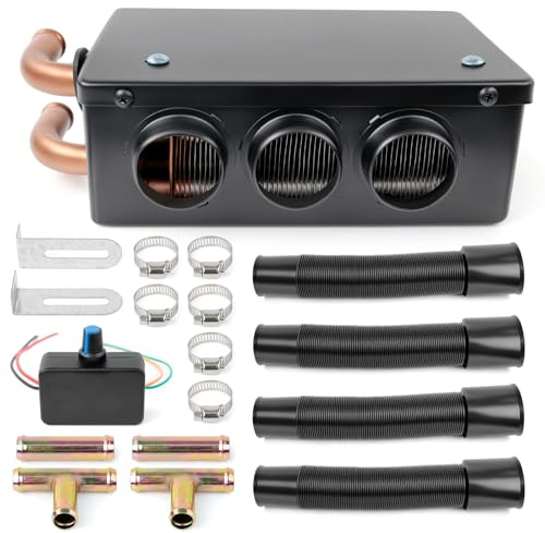 Turvysen Car Heater 12V, Universal Air Heater for Car Truck, Blower Windshield Window Defroster Demister Defogger Fast Heating Warming with Mounting Accessories