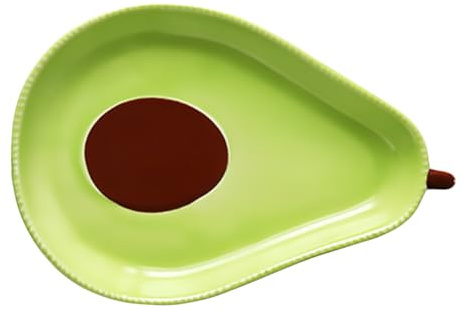 DOITOOL Assiette en Céramique D'amuse-gueules, Forme Avocat, pour Dessert et Salade de Fruits, Vaisselle de Table Cuisine