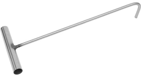 Anneome Heavy Duty Stainless Steel Manhole Cover Hook Corrosion-Resistant Utility Tool for Lifting Drain Covers Storm Drains and Septic Tank Risers Multipurpose Hook for Maintenance and