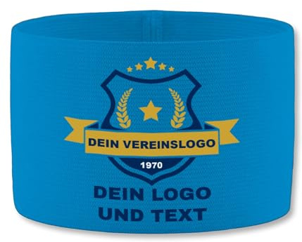 Geschenk mit Namen personalisiert by Shirtracer - Jako Kapitänsbinde - Foto Bild - Vereinslogo selber gestalten - Team Party eigenes Logo Bedrucken