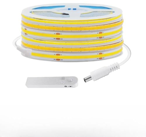 Cleiscry Tira LED adhesiva de 1 m, 2 m, 3 m, con detector de movimiento, batería recargable con encendido/apagado automático y temporizador para dormitorio, escalera, baño, cocina, escaleras, cama