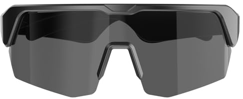 Lazmin112 Occhiali Da Sole Sportivi Intelligenti, Occhiali Da Ciclismo Bluetooth, Altoparlanti Musicali A Orecchio Aperto, Microfono Integrato, Per Corsa, Ciclismo, Attività All'aperto (SILVER)