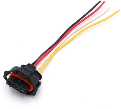 PEIUOK Conector de sensor de flujo de aire masivo de 4 pines, cableado MAF, arnés de cable 04010076