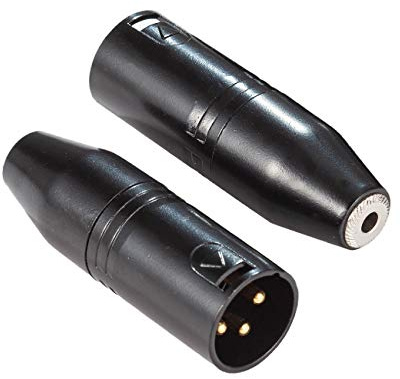 3.5mm to XLR, Ancable 2-Pack 3.5mm Stereo TRS Mini-Jack Female to 3-Pin XLR Male Microphone Adapter, Audio Converter for Camcorders, Recorders, Mixers