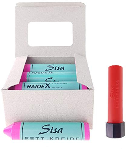 Sisa - Set di 12 gessetti Grassi per marcatura Pneumatici Rosa
