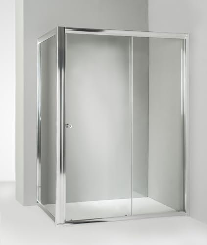 Hydra Box Doccia angolare Anta Fissa Porta Scorrevole 80x100 cm Trasparente