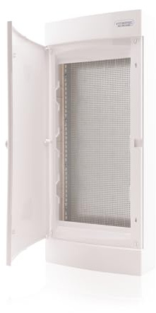 ‎Intratec Kommunikationsverteiler Aufputz, IP40 – Multimediaverteiler für Full Connected Home, Schaltschrank für Multimedia-Systeme, 287 x 653 x 112 mm, Weiß