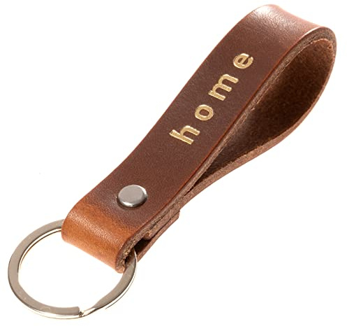 ELBERCRAFT® Schlüsselanhänger Leder – Verschiedene Motive, Geschenk für Männer & Frauen