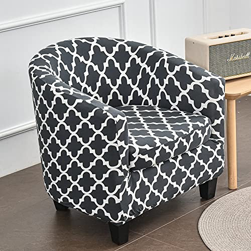 Highdi 2 Stück Sesselschoner Sesselüberwurf mit Elastisch Stretch Husse, Club Chair Schonbezug Sofabezug mit hoher Dehnung Sessel für Clubsessel Loungesessel Cocktailsessel (Grauraum)