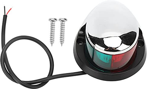 LED Navigation Signal Light, 12V Marine Boat Yacht Running Lights Portable Red Green Sailing Lamp Durable Kayak Anchor Accessory Tools Bow Side Port Deck Mount for Pontoon Shipping Motorboat Vessel