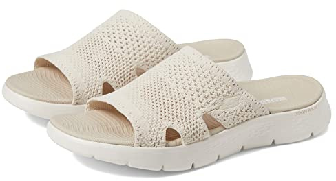 Skechers dam GO Walk Flex Sandal ELATION, 0, Naturlig textil, 36 EU