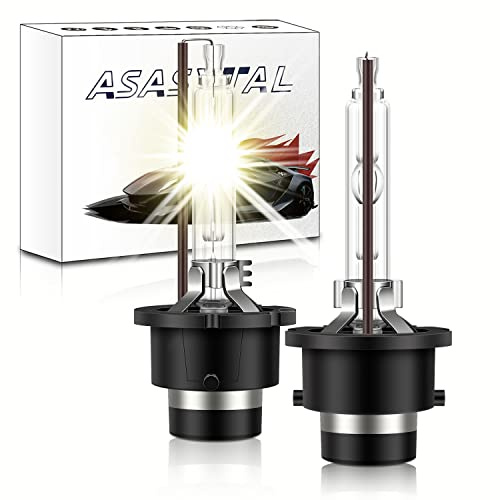 Asasytal D2S Lampadine HID Xenon, Fari Xenarc da 35 W Bianco Caldo 4300K Super Luminoso Kit di Conversione Fari Bi-Xenon, Faro Xenarc per l'aggiornamento Originale Della Lampadina Allo Xeno, 1 Paio