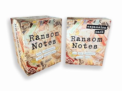 Ransom Notes - The Ridiculous Word Magnet Party Game & Expansion Pack One Bundle, 3+ Players
