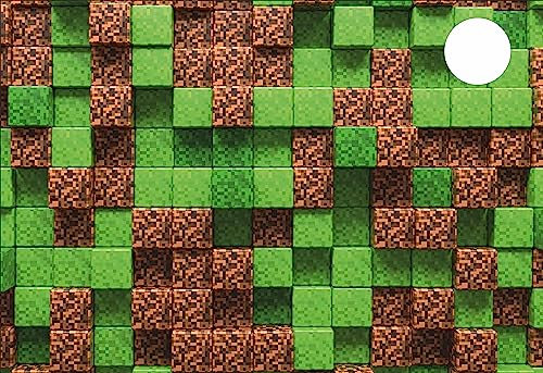 HUBDECO Schutzunterlage für den Schreibtisch - Schützt Schreibtisch vor Kratzern und Schäden - mit Kabeldurchlass - Mauspad, Pflegeleicht, Wasserfest - 73x50cm - Minecraft Spiel