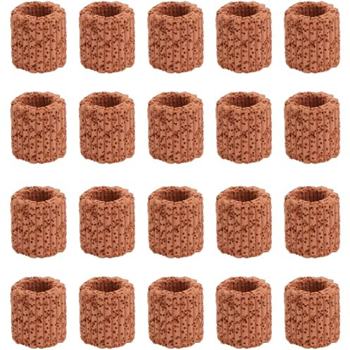 minkissy 20pcs Pottery Ring Aquarium Decoration Fish Tank Plant Holder Ring Plants Decor Aquarium Fixed Aquatic Water Fixed Suction Cup Water Basin Large