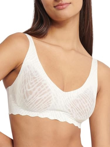 Sloggi Dam Zero Feel Bliss Soft BH, Silke vit, L