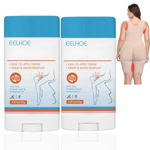 Lot de 2 crèmes anti-frottements, baume anti-frottement, baume anti-frottement, crème respirante anti-frottements, crème anti-frottement, crème de course à pied, baume anti-frottement pour le corps