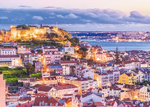Ravensburger – 1 000 bitar Lissabon-pussel | 1 000 stycken landskapspussel med en storlek på 70 x 50 cm | Present till vuxna och barn från 14 år och äldre
