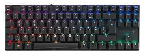 CHERRY MX 8.2 TKL Wireless, Gaming-Tastatur, DE QWERTZ, MX2A RED, Schwarz | Kabelloses Multi-Device-Keyboard, Bluetooth, 2,4 GHz & Kabel, Tenkeyless-Format, Alu-Gehäuse, Mechanische CHERRY Switches