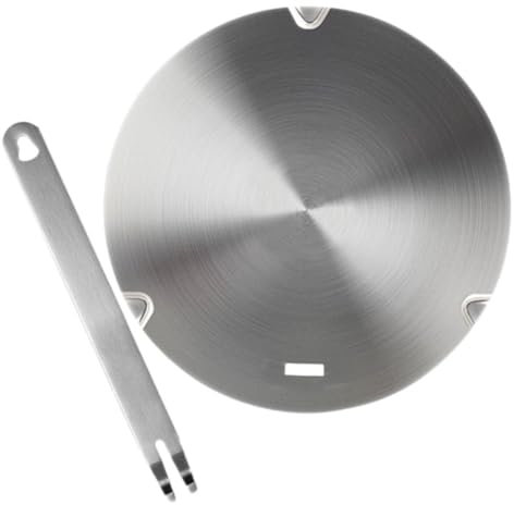 MOLUCKFU Induktionswärmeplatte Aus Edelstahl Für Gasherde Wärmeleitplattenadapter Zum Gleichmäßigen Erhitzen Kochzubehör Für Herde