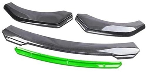 MKVAXR Protector Auto Frontstoßstange Lip Body Kit Spoiler Zierstreifen Stoßstange Canard Lip Splitter Außenteile, for Mazda, Spoiler Frontspoiler-Kit(Black Carbon Green)