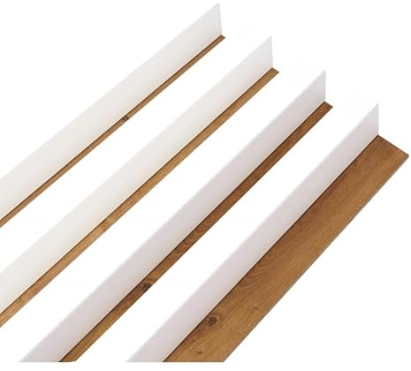 DECOON Panneau Tasseaux Bois 3D Blanc sur Fond Rigide chêne 250 x 17,6 x 3-0,44M²