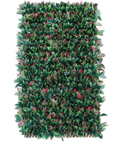 DVAURLIAN Artificial Hedge Ivy Privacy Screen, Balcony Privacy Screen, Artificial Plants Privacy Screen Compartments for Balcony, Garden, 100 x 200 cm, Extendable Size
