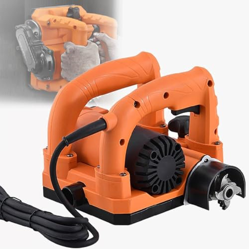 GAYAYAS Pialla elettrica per pareti, Impugnatura Doppia ergonomica e Confortevole, profondità Regolabile da 0 a 4 mm, per la ristrutturazione di Vecchi muri,5800W
