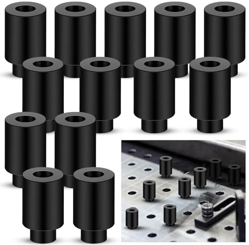 Yaocom 15 Pcs ∅5/8 x ∅1 Welding Table Clamps Fixture Pins Fixture Table Clamps Welding Accessories Stop Alignment Square Quick Setup Accessories