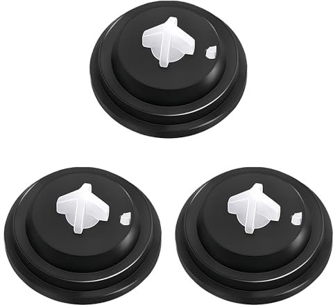 3Pcs for Siamp Flush Valve, Silicone Toilet Cistern Fill Valve, Durable and Portable, for iamp Diaphragm Washer, Standard Tank Float Flush Valves Seal Replacement, Improve Toilet Performance (Black)