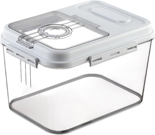 MC MEICHUANG 7.5Kg Kitchen Airtight Flour Cereal Storage Container Bin For Bread, Oatmeal, Grain, Coffee, Bean, Sugar, Pasta, Pet Food, Rice Dispenser Organizer Storage Box With Measuring Cup (7.5kg)