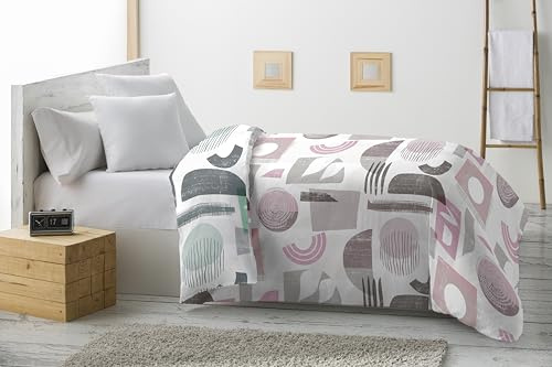 Miracle Home. Edredón nórdico Reversible Elva de Microfibra 360gr/m², Suave y Transpirable Ideal para Invierno, otoño y Primavera. 250X260. Cama 150.