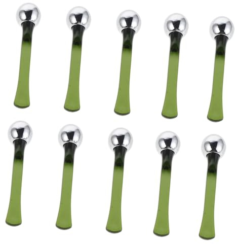 PACKOVE 10stücke Metall-augenroller-massagegerät Applikatorstab für Augencreme und Gesichtscreme Tragbar für Reisen und Arbeit