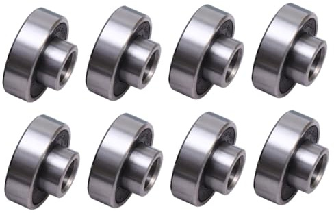 MAJORMENCH 8 piezas Rodamientos de Alta Velocidad y Larga Duración para Skateboards y Patines Cojinetes Integrados con Doble Sello para Ruido y Alta Carga