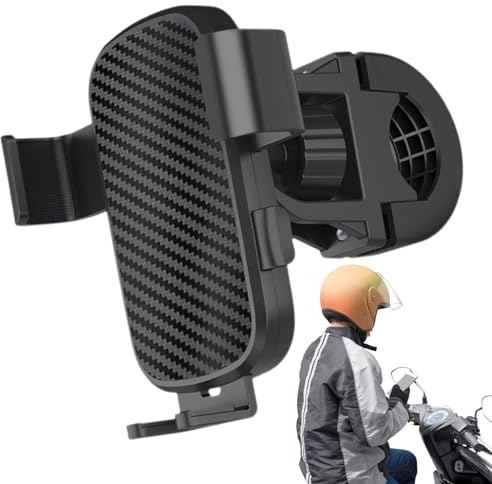 Gazocua Support de smartphone pour moto, verrouillage du guidon, support de téléphone portable rotatif à 360 °, résistant aux chocs, pour motos tout-terrain, vélo, scooter, véhicule électrique, VTT