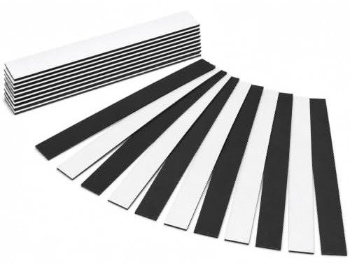 20PCS Magnetic Strips Self Adhesive, Magnetic Strips, RectangularMagnetic Tape for DIY Projects; Flexible MagneticStrips for Organising Whiteboards (20x120x2mm).