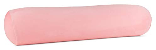 Dash Sensations Pink Sensory Kids Body Pillow – Ultra Soft Plush Removable Cover – Large 30” Roll Cushion with Tactile Mini Beads for Naps, Sleeping, Play and Relaxation