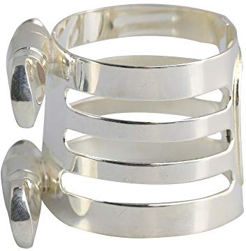 Yibuy Silbernes B Mundstück Blattschraube für Klarinette, Holzblasinstrumente, 29 x 25 mm