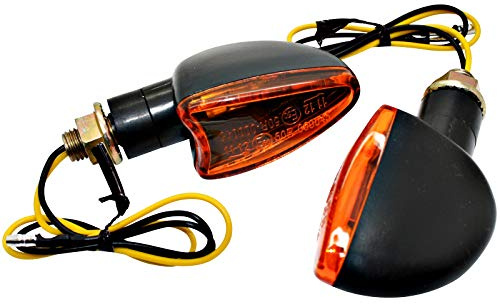 LED-Mafia Halogen Mini Blinker kurz - Arrow Motorrad Quad Custom orange ECE Kennung E (2)