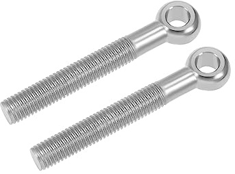 METALLIXITY Bullone Sollevamento Oscillazione Spalla (M14x100mm) 2pz Bulloni ad Occhiello Acciaio Inossidabile 304 - per Ristrutturazione Domestica Fissaggi Valvole Cancello Tubazioni Argento